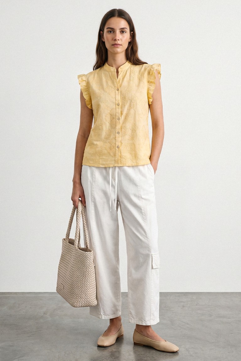 Pantalone cotone con coulisse