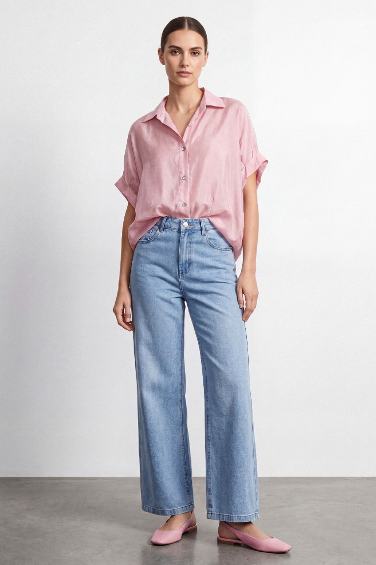 Camicia over in lyocell