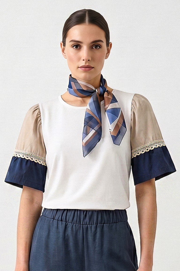 T shirt maniche color block
