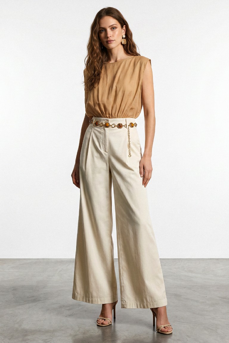 Pantalone ampio in cotone