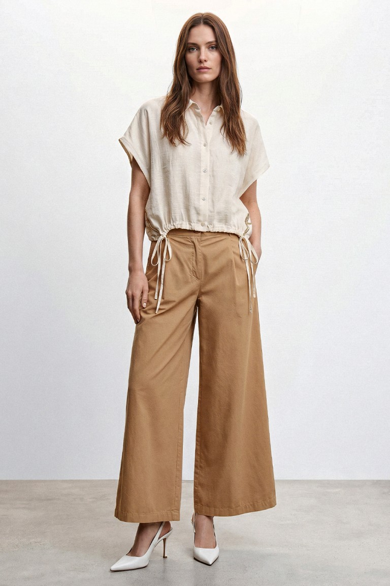 Camicia crop retro paillettes