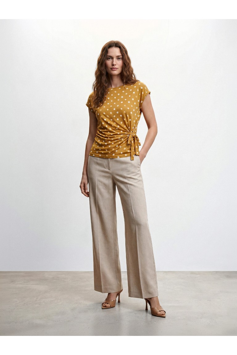 Pantaloni dritti in lino