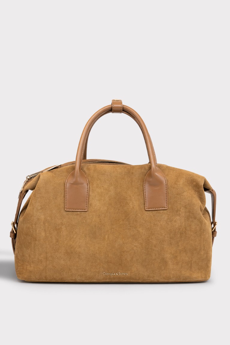 Bauletto effetto camoscio