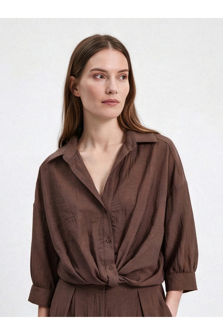 Camicia rimborsata viscosa
