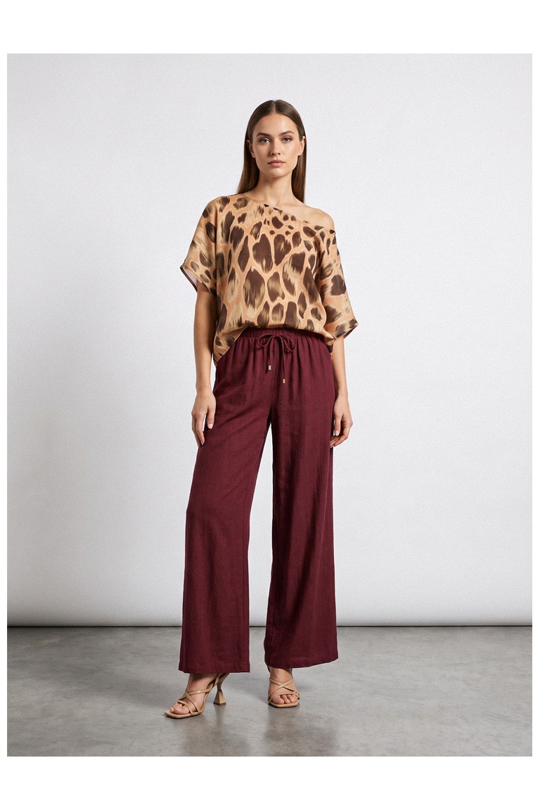Blusa over stampa macula