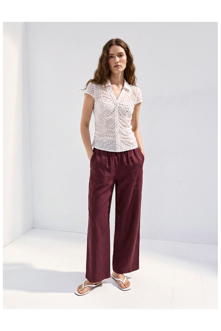 Pantaloni basic vita elastica