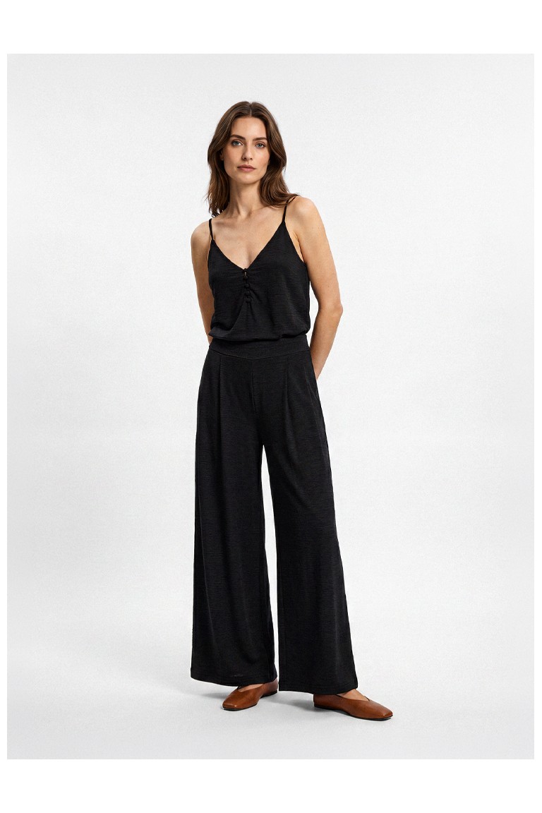 Pantaloni fluidi vita alta