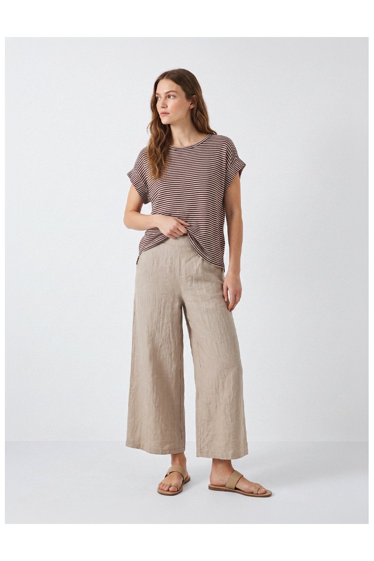 Pantaloni ampi in lino